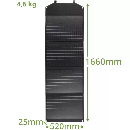 BRESSER Mobiles Solar-Ladegert 120 Watt mit USB- u. DC-Anschluss fr z.B. Mobile Power Station Stromspeicher Akku