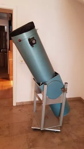 Gebraucht: Selbstbau 12,5 f/5,2 Dobson in Hartpapiertubus von Gerd Neumann und Eigenbau-Rockerbox