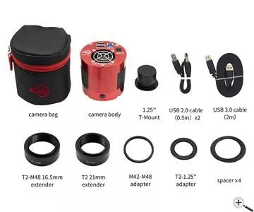 ZWO ASI533MM Pro / gekhlte SW/Mono-Astrokamera - CMOS - Sensor D= 16 mm
