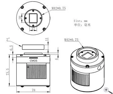 ZWO ASI533MM Pro / gekhlte SW/Mono-Astrokamera - CMOS - Sensor D= 16 mm