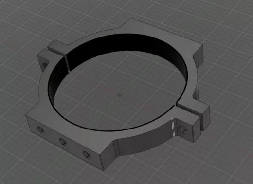 3D-printed tube clamps for telescopes with individual diameters (custom-made)