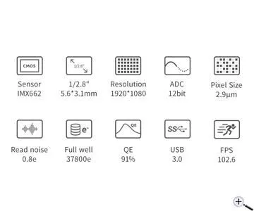 ZWO ASI662MC Farb USB3.0 Astrokamera - Sensor D=6,45 mm