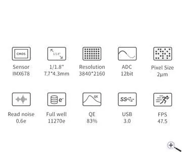 ZWO ASI678MC Farb USB3.0 Astrokamera - Sensor D= 8,86 mm