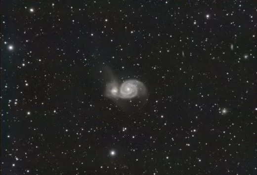 M51 Whirlpool-Galaxie mit TS PHOTOLINE 115mm f/6,95 Triplet-Apo