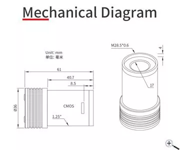 ZWO ASI220MM Mini Autoguider und USB2.0 Monochromkamera - Chip D=8,81 mm