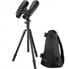 BRESSER NightExplorer 15x70 Astronomy-Binoculars + Tripod and Carry Rucksack Bundle