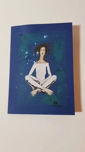 Beautifully designed greeting card hand-painted by an artist