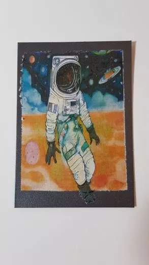 Beautifully designed greeting card hand-painted by an artist