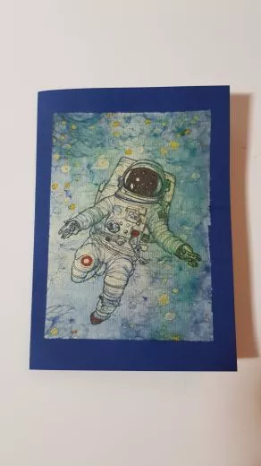 Beautifully designed greeting card hand-painted by an artist