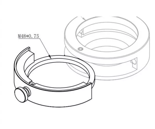 ZWO Filterhalter fr 2 Filter, passend fr Filterschubladen ZWO-FD-EOS, ZWO-FD-NIKON und ZWO-FD-M42-II