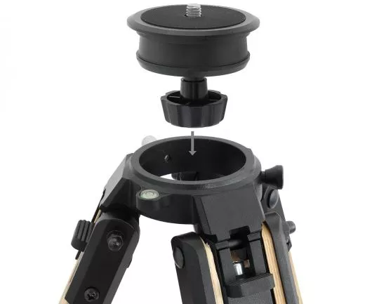TS Hartholz Fotostativ 61-124cm Hhe 3/8 Gewindeanschluss Holzstativ