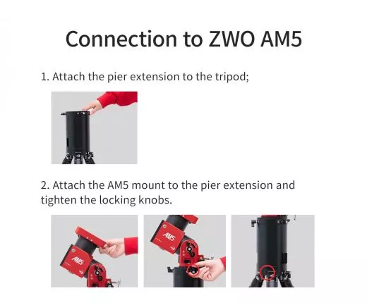 ZWO tripod extension PE200 for AM5 AM3 mount