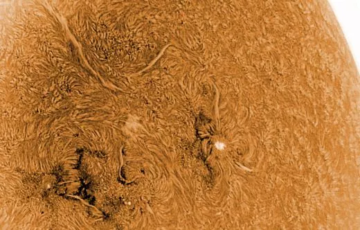 Sonnenaufnahme mit einem H-Alpha-Umbau