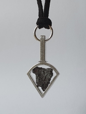 Meteorit Sikhote-Alin, Eisen-Nickel, 925/- Silber  Anhänger