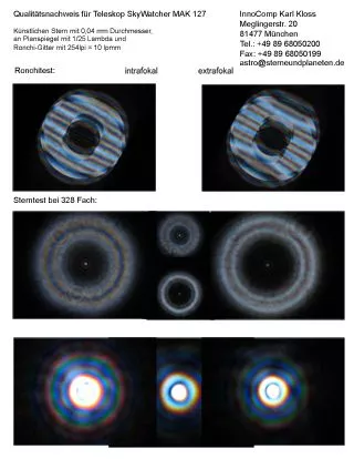 SkyWatcher Maksutov-Cassegrain 127mm 1540mm nach dem justieren