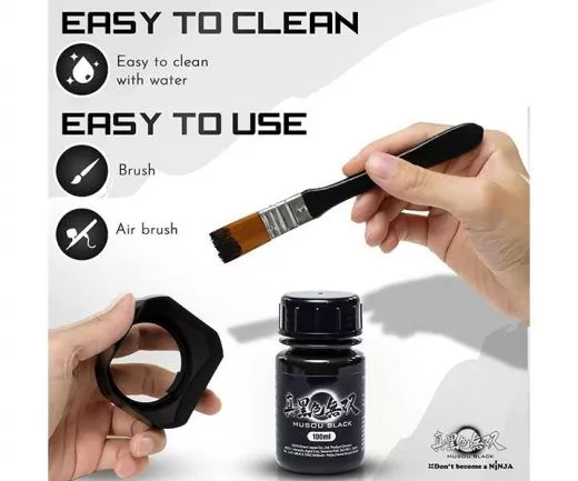 MUSOU Black Anti-Reflective Paint 100ml one of the worlds blackest Black