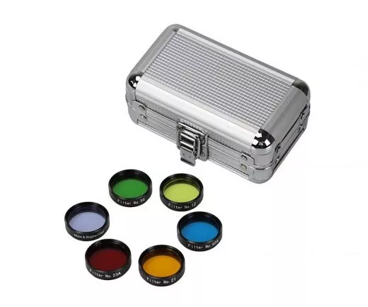 TS 1,25 6 Filter im Set SkyGlow und 5 Farbfilter in Alukoffer (gelb, orangen, rot, grn, blau)