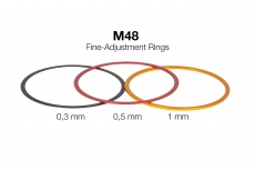 Baader M48 Fein-Abstimmringe Set aus Aluminium (0,3 / 0,5 / 1mm) 2