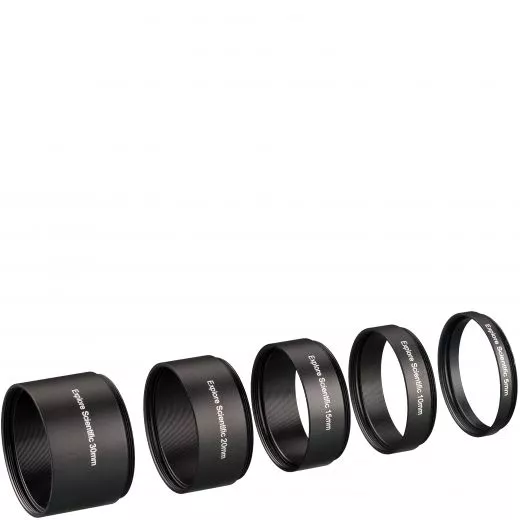 EXPLORE SCIENTIFIC Verlngerungshlsenset M48x0.75 - 5-teilig (30, 20, 15, 10 und 5 mm)