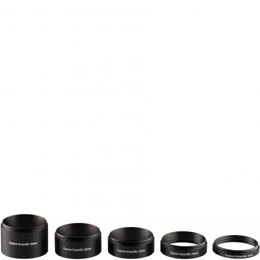EXPLORE SCIENTIFIC Verlngerungshlsenset M48x0.75 - 5-teilig (30, 20, 15, 10 und 5 mm)