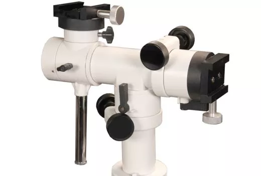 Azimuthal dual mount with fine adjustment on both axles (TS AZ5, SkyTee) incl. Two prism clamps counterweight