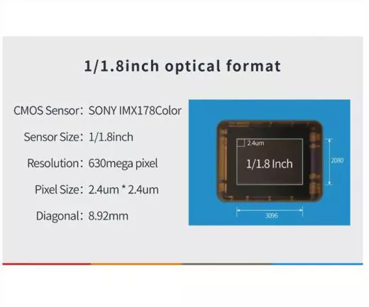 TS-Optics ToupTek G3M178C Color Planetenkamera und Autoguider - Chip D= 8,92 mm
