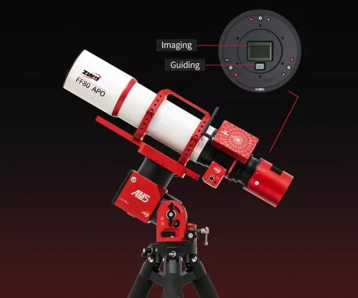ZWO Mono Astrokamera ASI2600MM-DUO - Chip D=28,3 mm - mit Guidingsensor