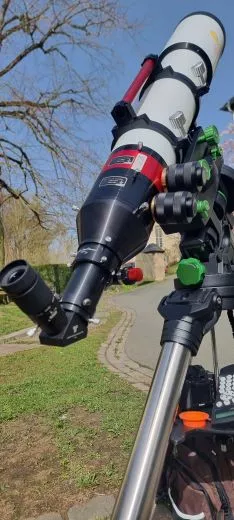 Sonne mit LUNT LS130MT B3400 Double-Stack Modul mit ZWO ASI178mm auf CQ350 Montierung