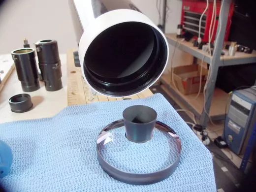 Meniscus lens of a Maksutov-Cassegrain (MAK)