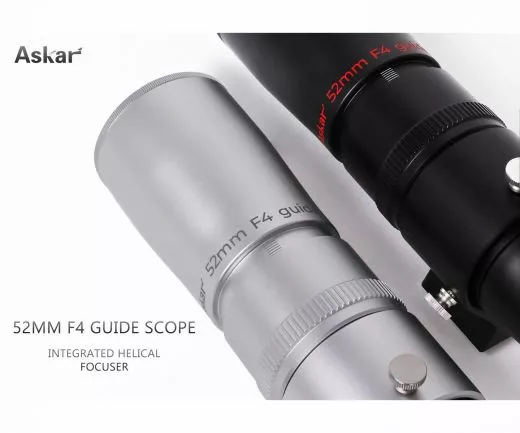 Askar 52mm F/4 guide scope / guidescope for the viewfinder shoe with 1.25 inch and T2 connection - color black