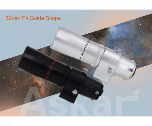 Askar 52mm F/4 guide scope / guidescope for the viewfinder shoe with 1.25 inch and T2 connection - color black
