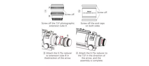 Askar 0,75x Reducer fr Askar 71F Flatfield Apo