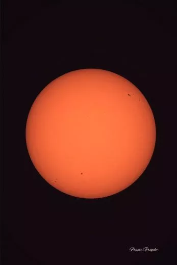 Image of the Sun and NGC 6992 with ZWO Seestar S50
