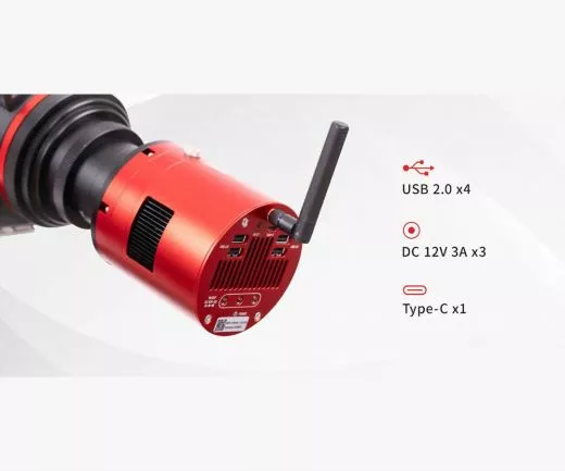 ZWO ASI2600MC Farb Astrokamera mit Guidingsensor und ASIAir - Chip D=28,3 mm