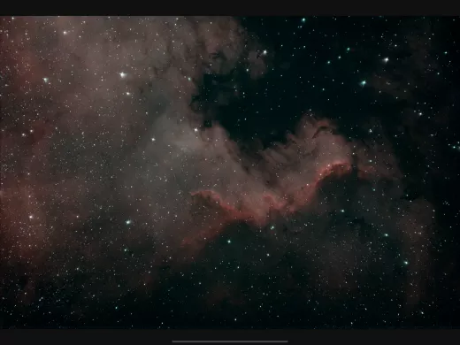 NGC 7000 (North America Nebula) image taken with Quattro 150P and ZWO ASI294mc Pro