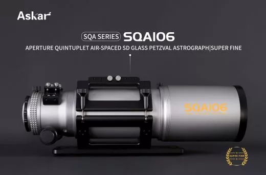 Askar SQA106 106mm/ f/4.8 / 509mm focal length, APO Apochromatic Refractor (Quintuplet)