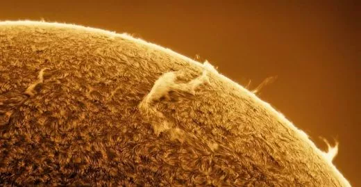 Sun with LUNT LS130MT B3400 double-stack module