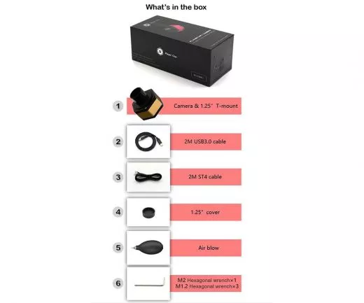 TS-Optics TS174M USB3.0 MONO Astro Camera - Air Cooling - Sensor D=13.4 mm