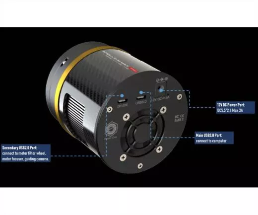 TS-Optics Apollo 428M MAX Pro mono astro camera, Sony IMX428 sensor D=17.5 mm