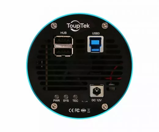 TS-Optics ToupTek monochrome Astrokamera 585MP, Sensor D=12,78 mm - 1,25-Filterrad und 7 Filter