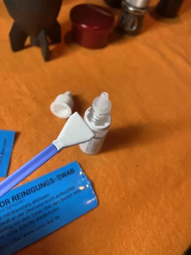 Fingerabdruck auf der Linse - Reinigung der Linse