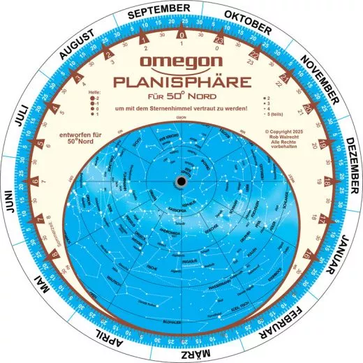 Omegon Drehbare Sternkarte 17,5cm Planisphre