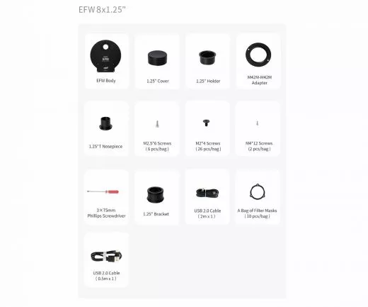 ZWO Filterrad EFW 8x 1,25"