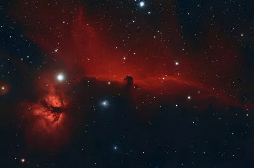 Aufnahme IC434 - Askar 103APO - L-eXtreme 3:45 h und ohne Filter