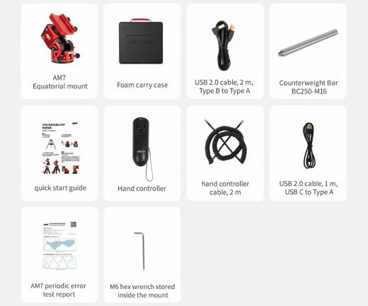 ZWO AM7 Parallaktische Harmonic Drive GoTo Montierung - Montierungskopf