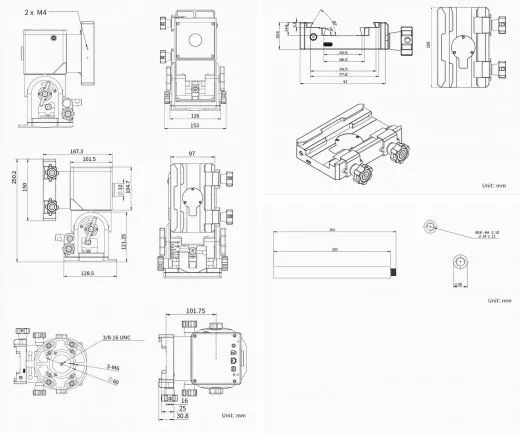 ZWO AM7 Parallaktische Harmonic Drive GoTo Montierung - Montierungskopf