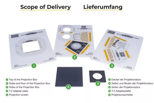 Baader Solar Projection Screen (BSPS) Sonnenprojektion