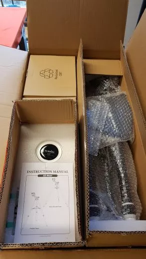 Rückläufer: Skywatcher manuelle azimutale Montierung AZ5 mit biegsamen Wellen und Stativ