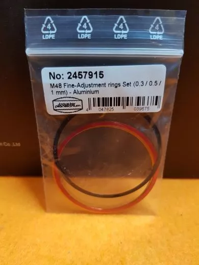 Rückläufer: Baader M48 Fein-Abstimmringe Set aus Aluminium (0,3 / 0,5 / 1mm) 2" Abstandsring