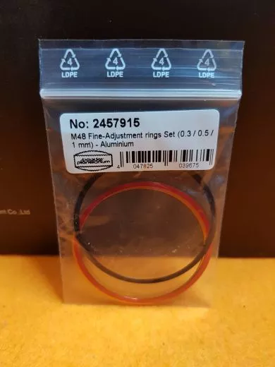 Rückläufer: Baader M48 Fein-Abstimmringe Set aus Aluminium (0,3 / 0,5 / 1mm) 2" Abstandsring